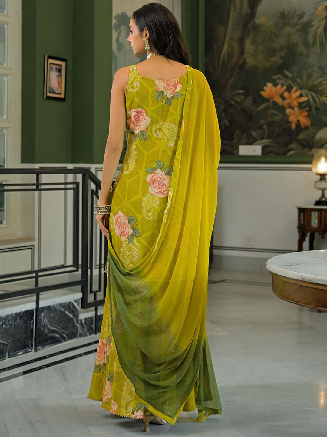 Dhiyona HOP Ethnic Motifs Printed Straight Kurta And Sharara With Dupatta