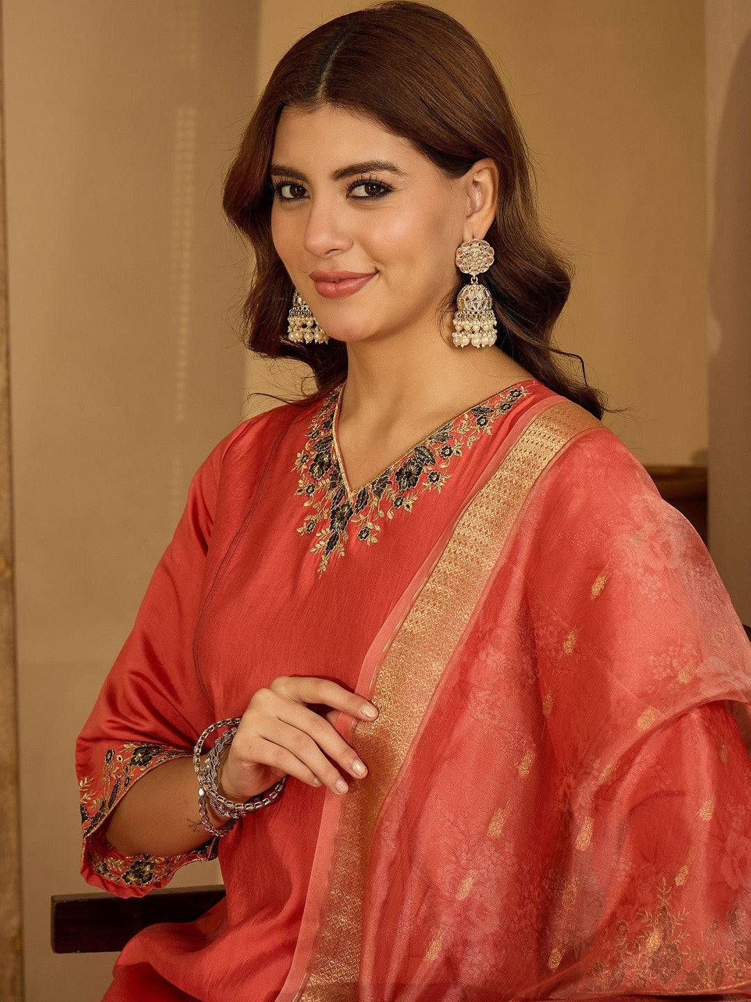 Embroidered Kurta With Patiala