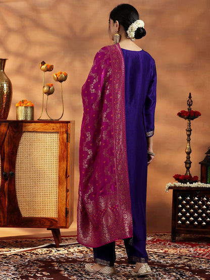 Dhiyona LL Women Floral Regular Kurta with Palazzos & With Dupatta