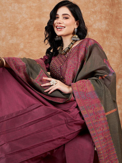 Dhiyona SN Women's Embroidered Kurta & Trouser With Dupatta