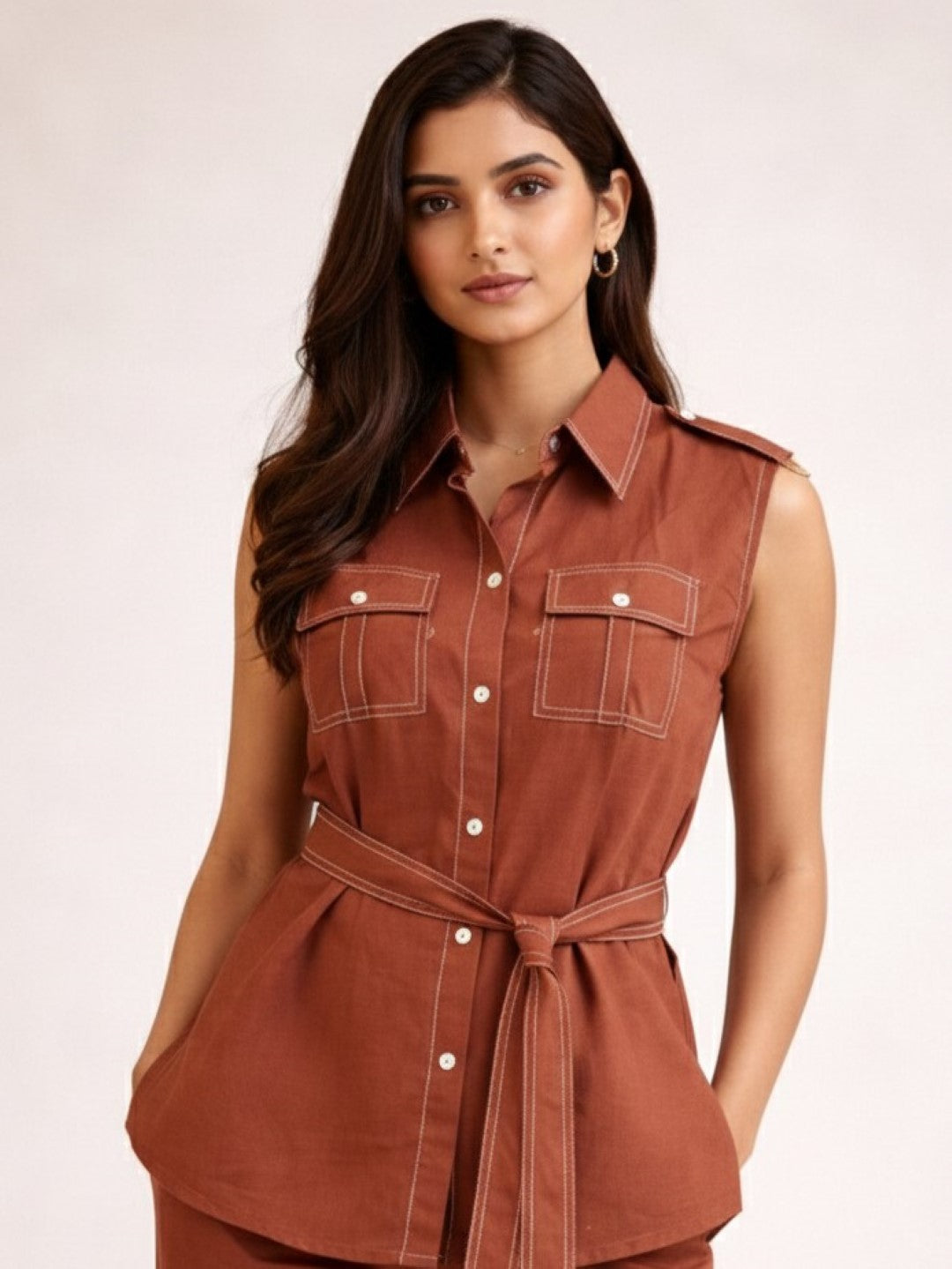 Akshara cadmium cotton co-ord set