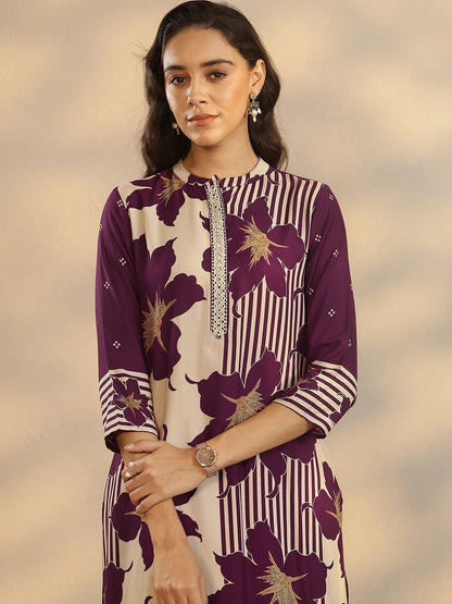 Women Floral Printed Regular Kurta with Palazzos