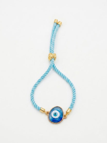 Dhiyona Set Of 2 Blue Evil Eye Bhaiya Bhabhi Wraparound Rakhi