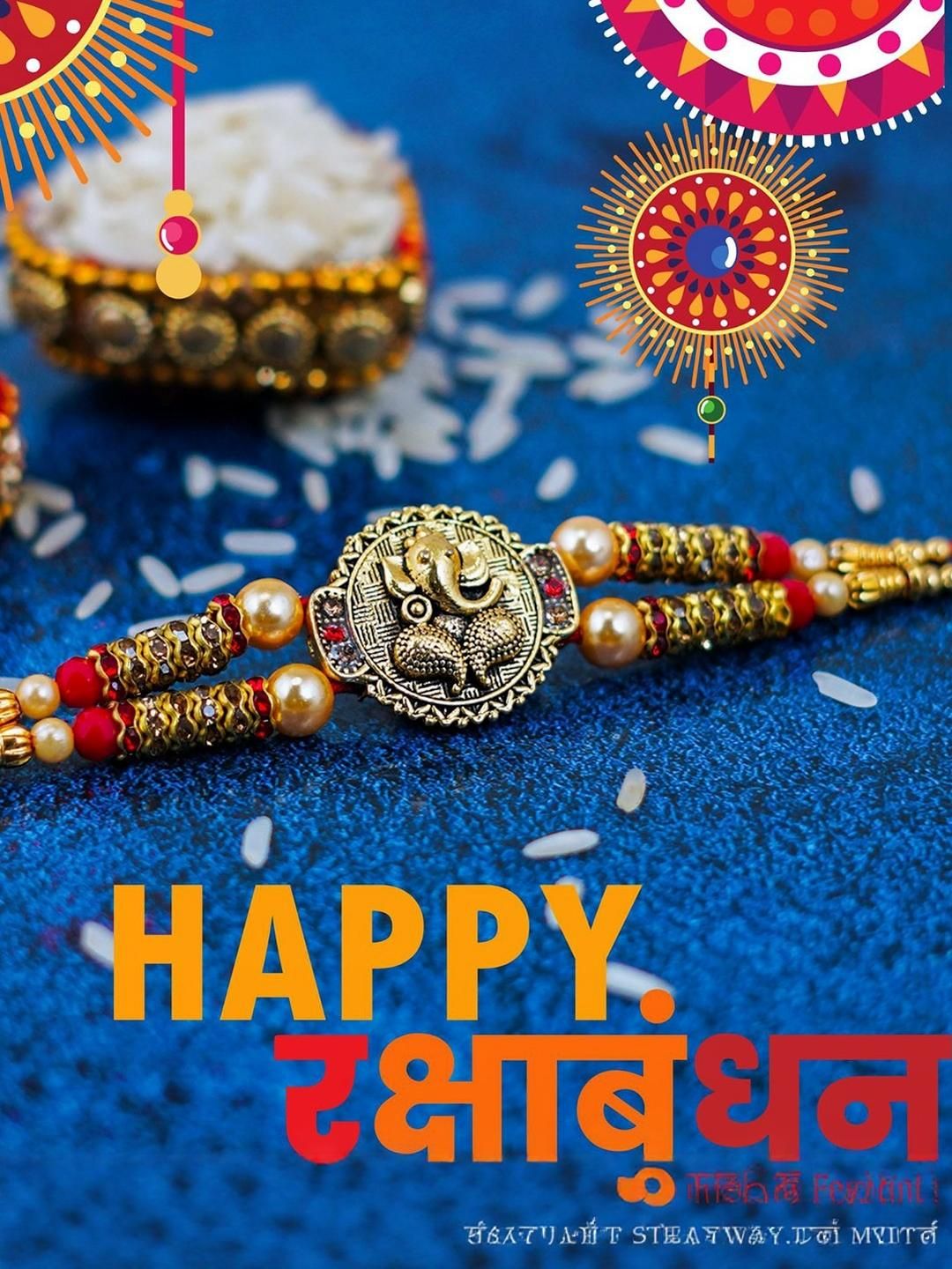 Dhiyona Lord Ganesha Motif Thread Rakhi