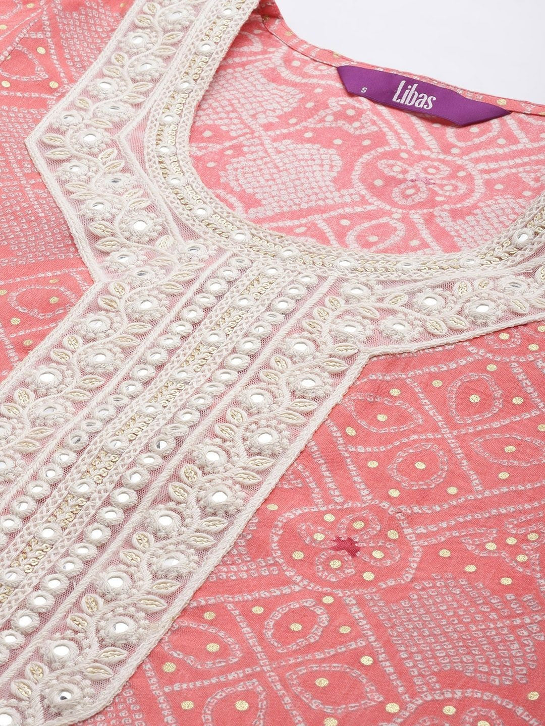 Women Ethnic Motifs Printed Regular Mirror Work Kurta with Trousers & With Dupatta