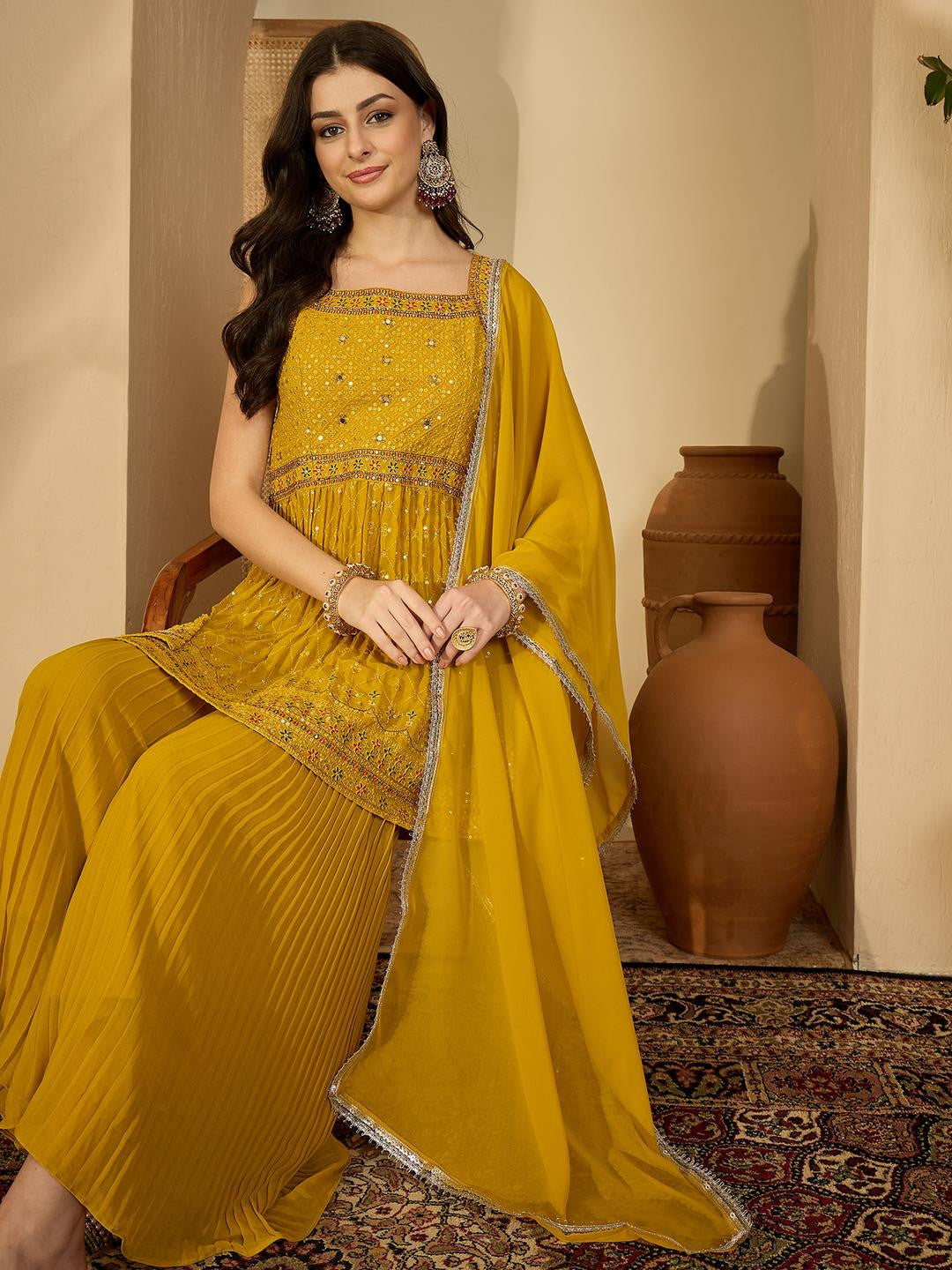 Women Yellow Kurta Sets