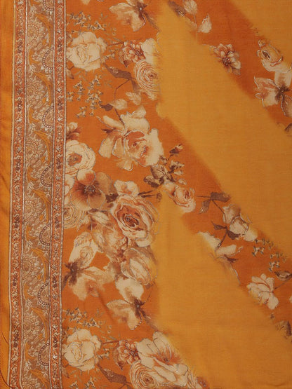 Dhiyona LL Floral Printed Empire Sequinned A-Line Kurta With Palazzo & Dupatta