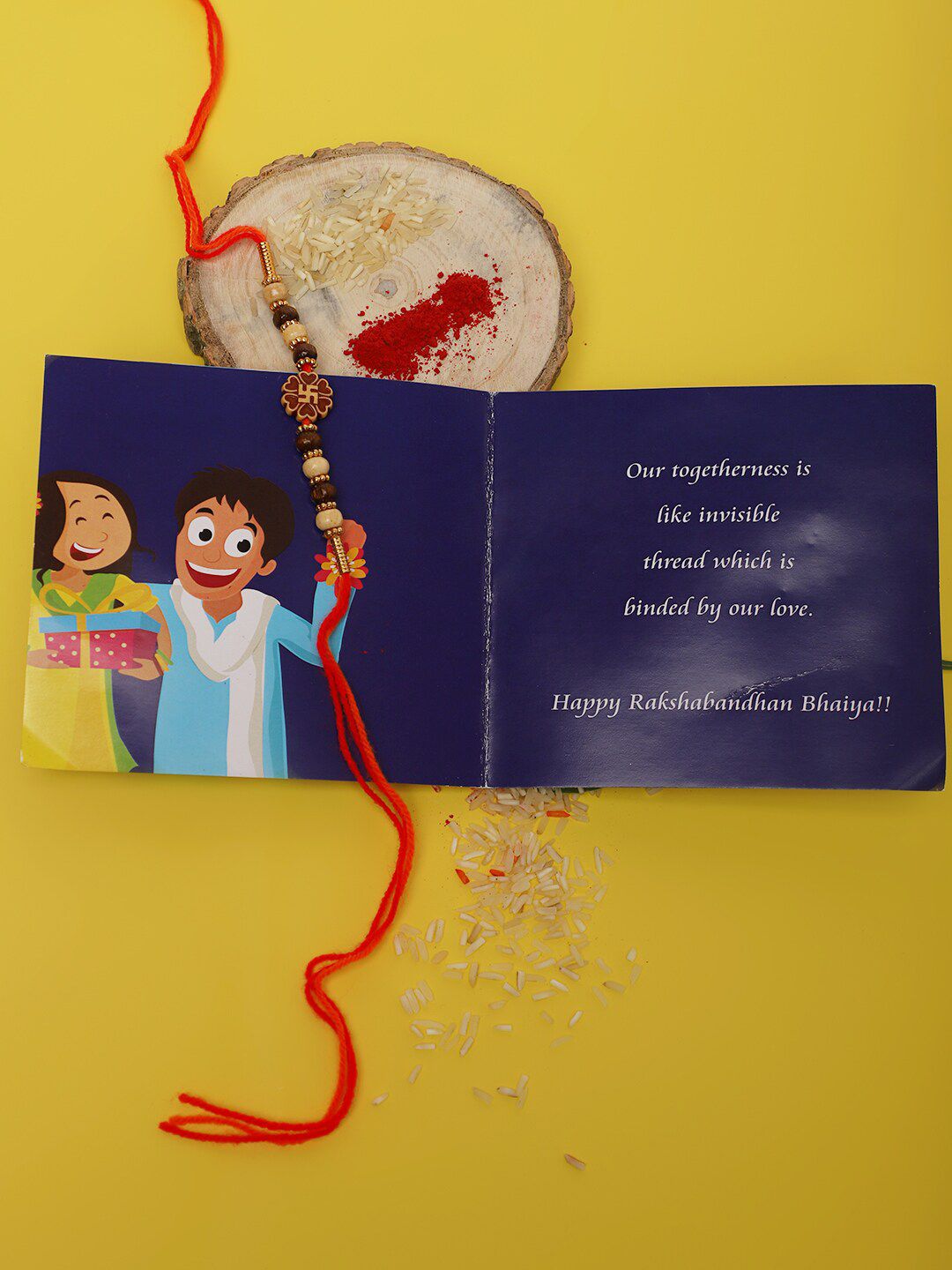 Dhiyona Unisex Beaded Thread Rakhi
