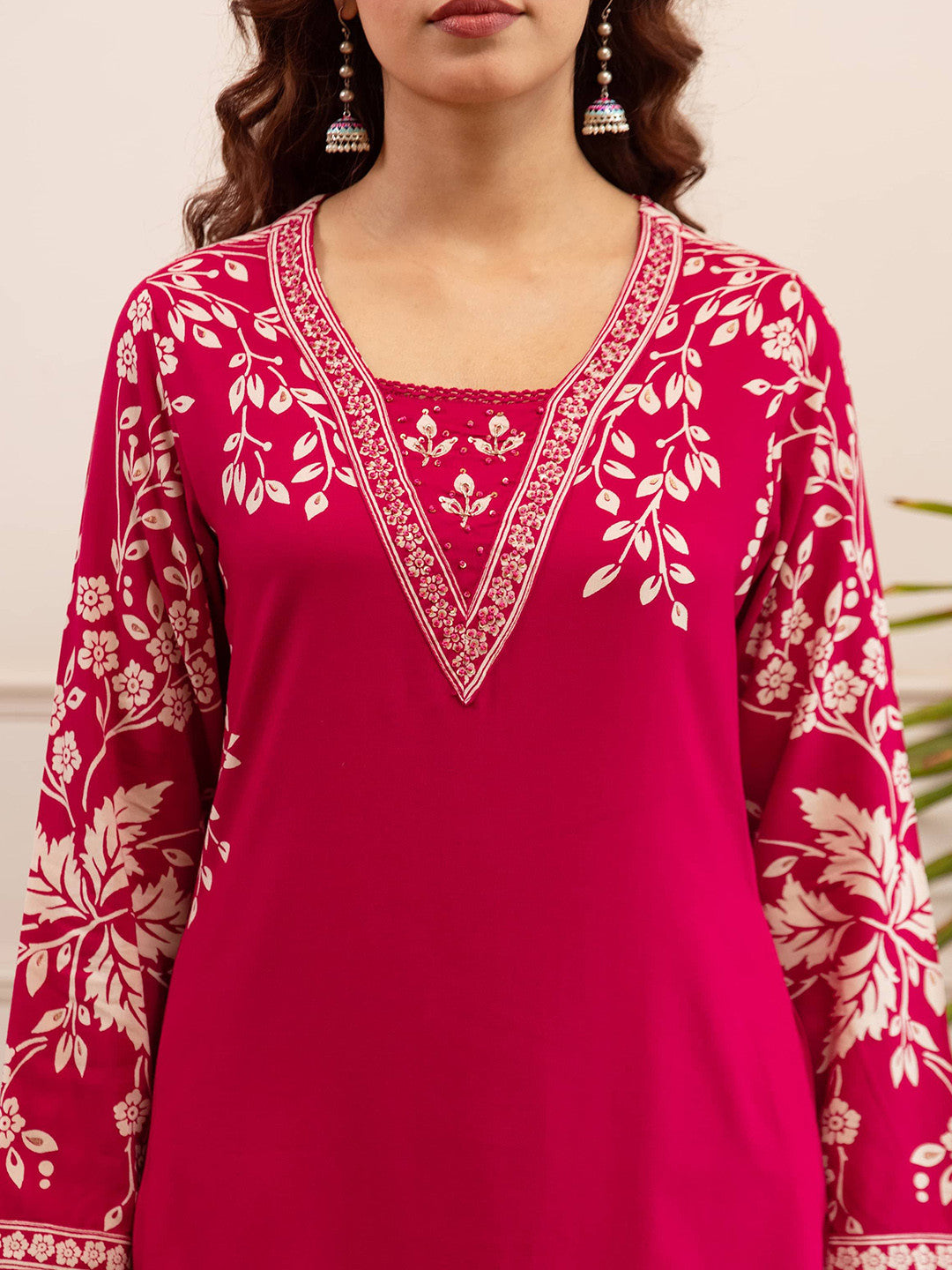 Women Printed A-Line Kurta & Palazzos
