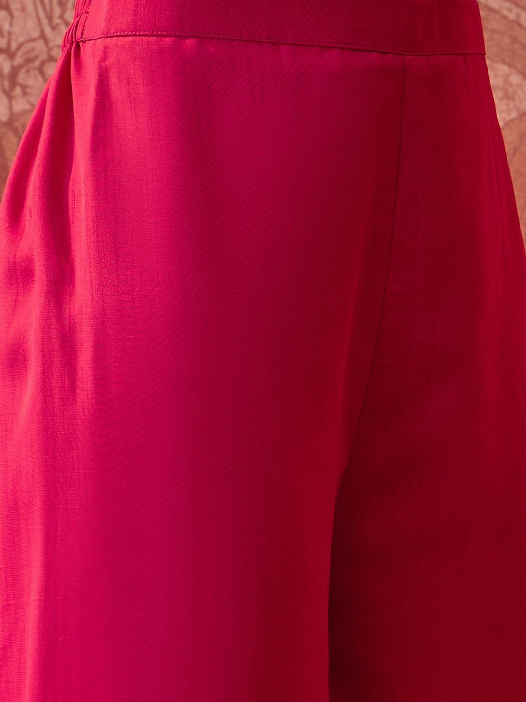 Embroidered V-Neck Kurta & Palazzos Kurta Set