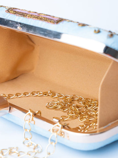Dhiyona NR Floral Embroidered Box Clutch