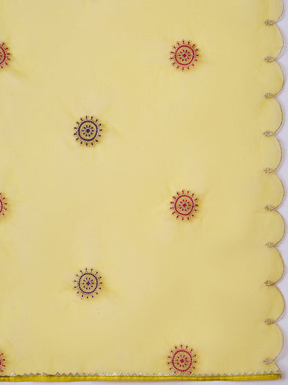 Women Ethnic Motifs Embroidered Kurta with Trousers & Dupatta