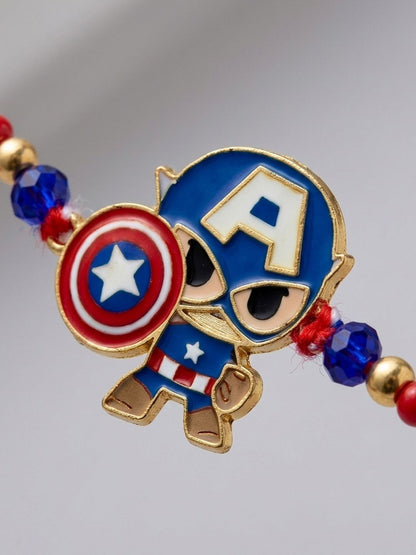 Dhiyona Kids Avengers Character Artificial Beads Thread Rakhi