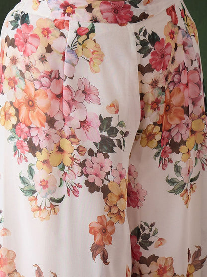 Dhiyona SN Floral Printed Kurta With Palazzos Dupatta