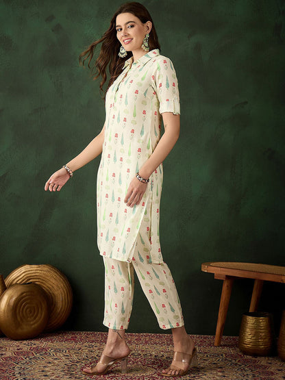 Printed Kurta With Trousers