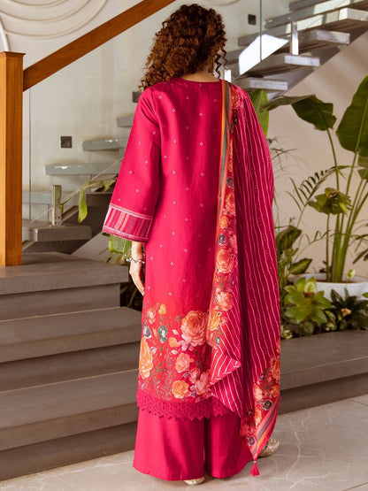 Dhiyona KL Women Floral Printed Sequinned Kurta with Palazzos & Dupatta