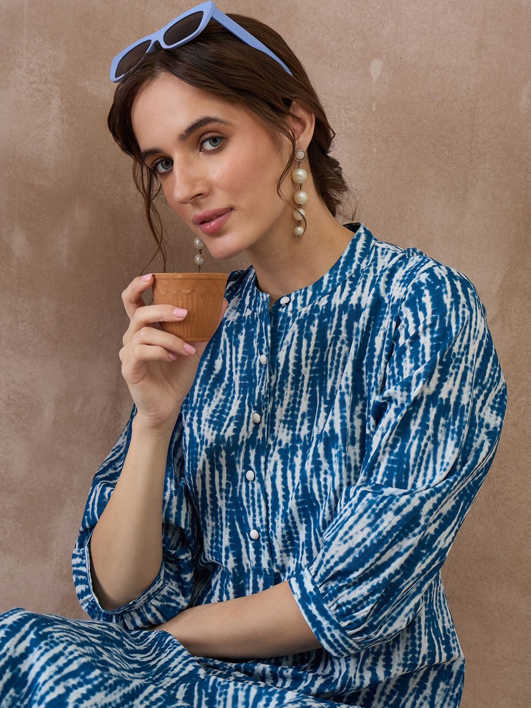 Women Printed Regular Pure Cotton Kurta with Trousers