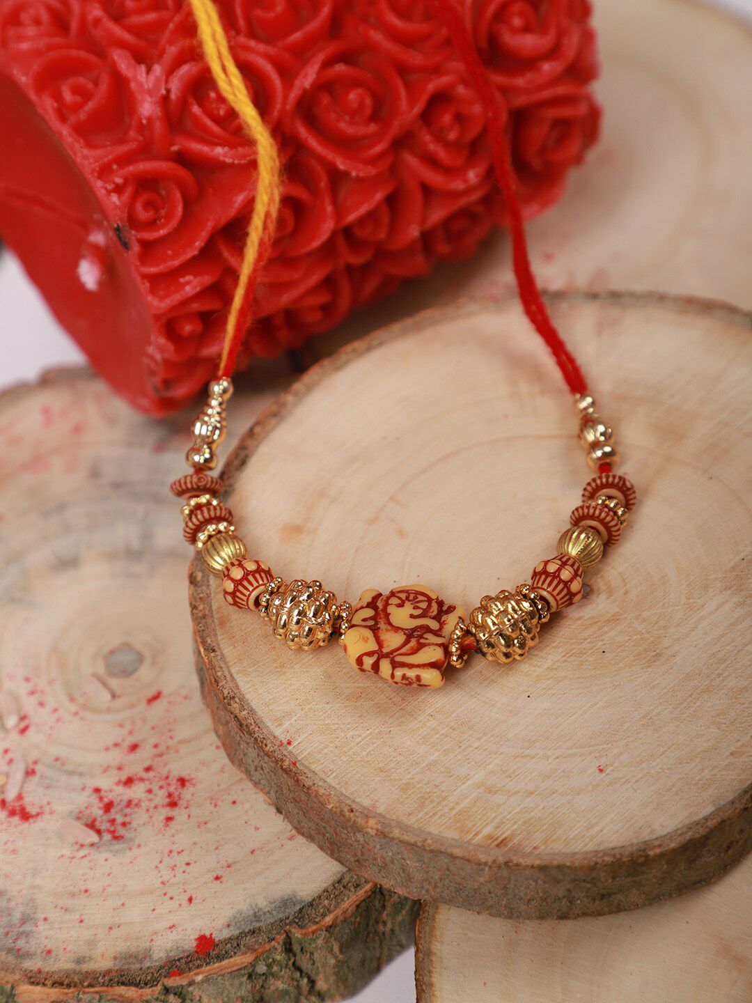 Dhiyona Unisex Beaded Thread Rakhi