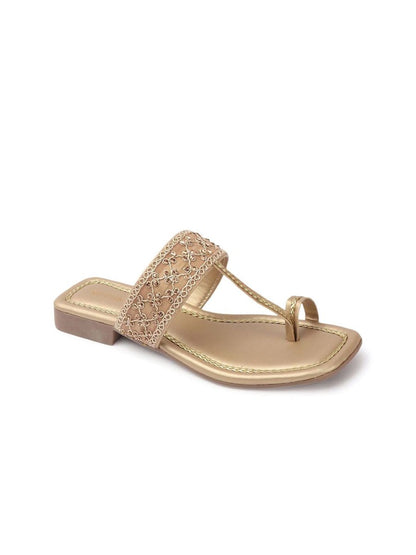 Dhiyona AK Women Embellished Ethnic Open Toe Flats