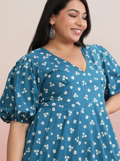 Dhiyona AY Women's Floral Print A-Line Kurta