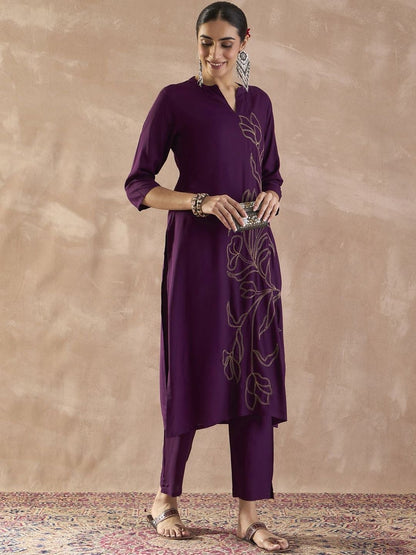Dhiyona IE Embroidered Top With Trousers