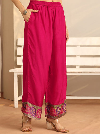 Dhiyona LL Women Ethnic Motifs Embroidered Regular Mirror Work Kurta with Palazzos & With Dupatta