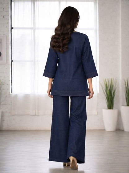 Prisha Denim Cotton co-ord set