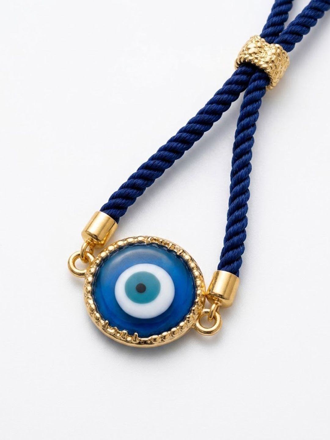 Dhiyona Set Of 2 Blue Evil Eye Resin Design Bhaiya Bhabhi Wraparound Rakhi