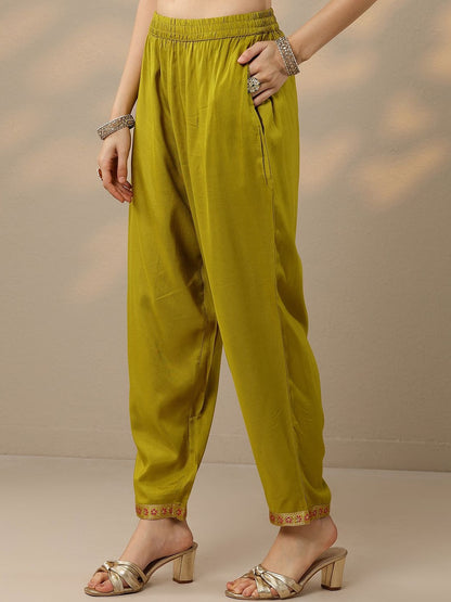 Women Ethnic Motifs Woven Kurta with Trousers & Dupatta