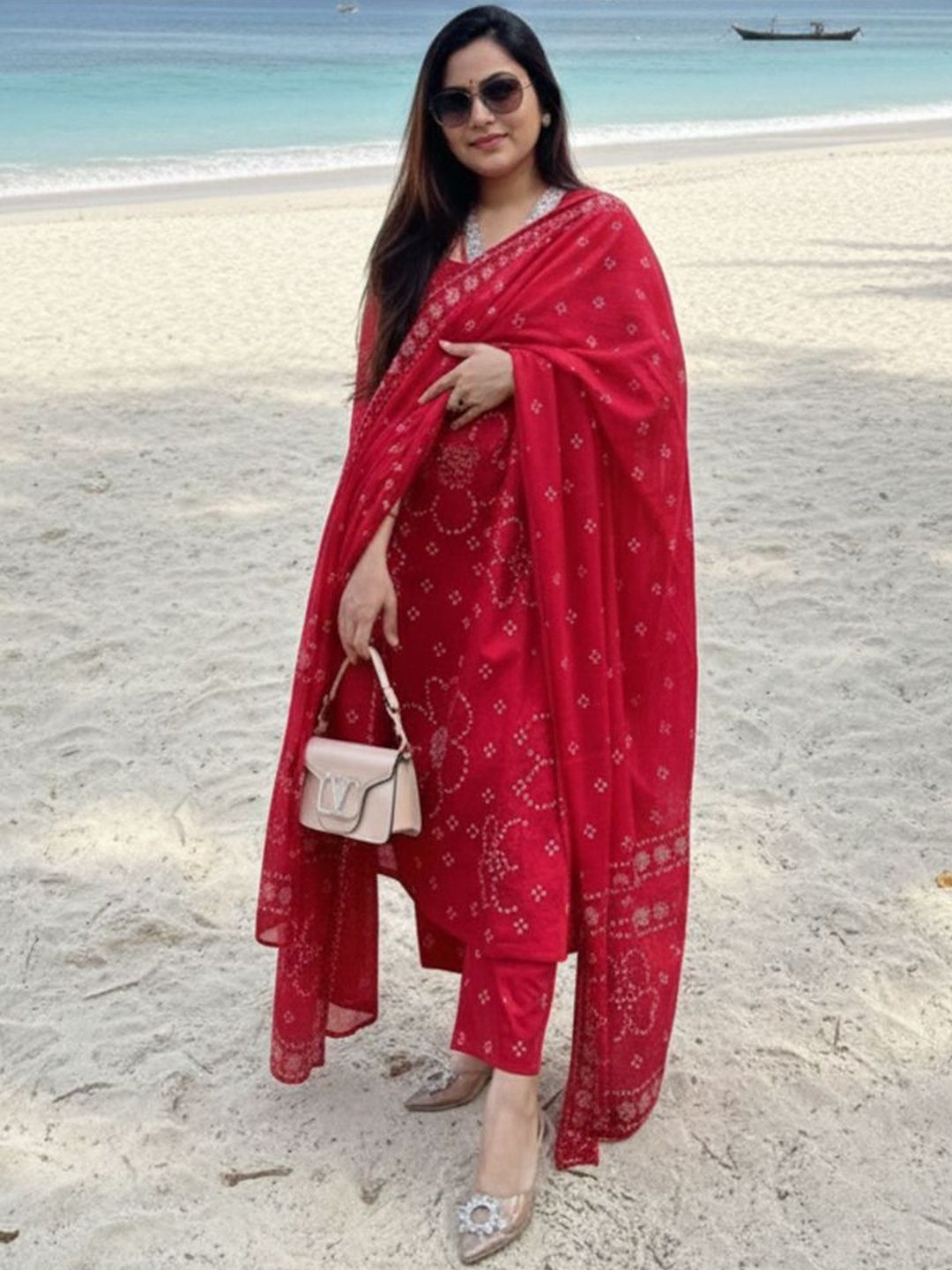Dhiyona KL Women Ethnic Motifs Printed Regular Kurta with Trousers & With Dupatta