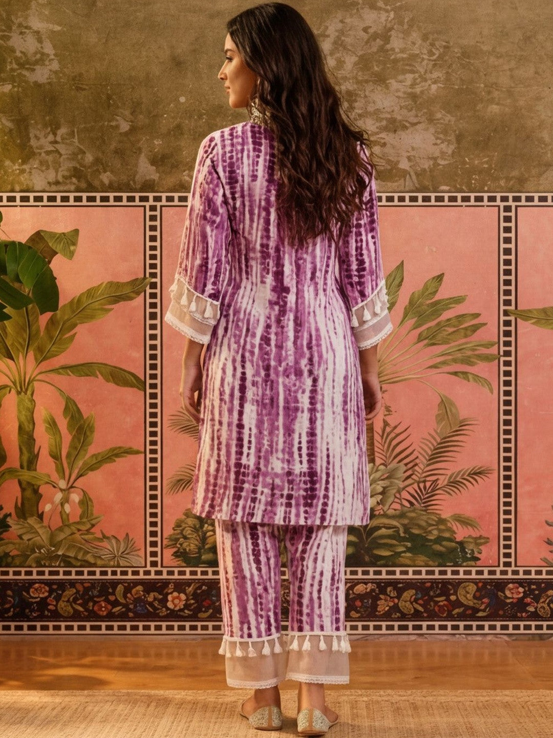 Printed Pure Cotton Round Neck Kurta & Trousers