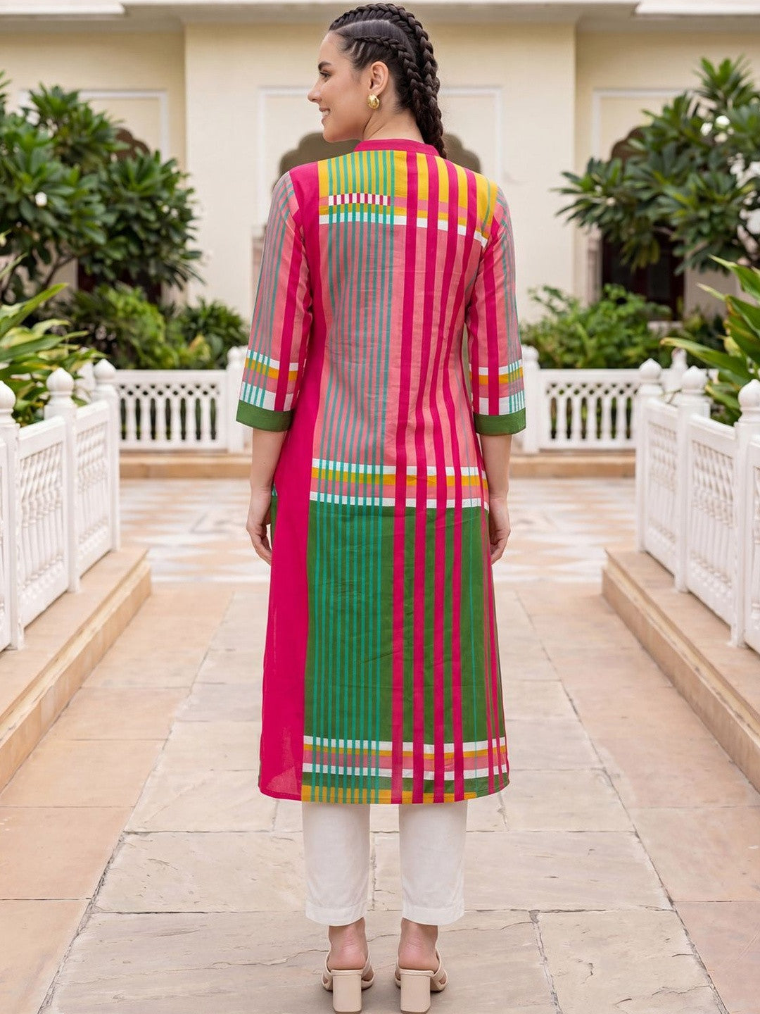 Women Printed Regular Pure Cotton Kurta with Trousers