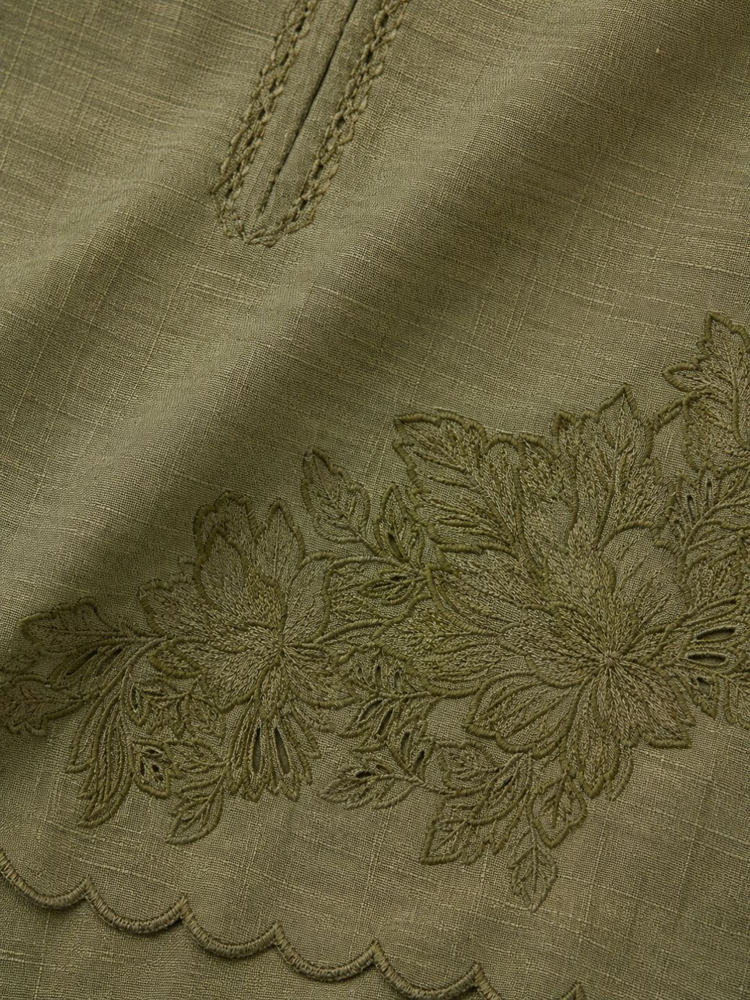 Prisha moss embroidery cotton co-ord set