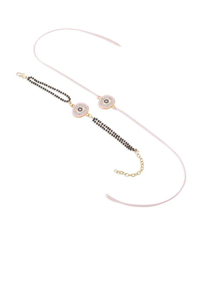 Dhiyona Stones Studded And Beaded Bhaiya Bhabhi Rakhis With Roli Chawal