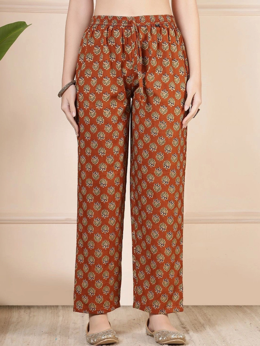 Women Ethnic Motifs Printed Empire Pure Cotton Kurta with Trousers & With Dupatta