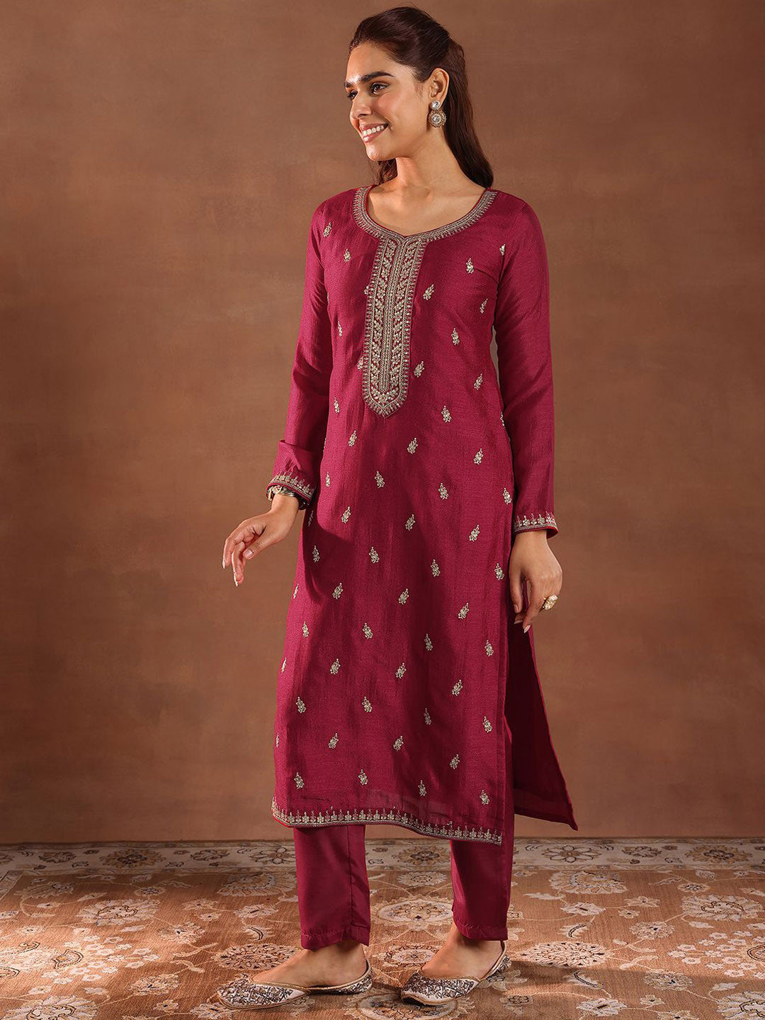 Women Ethnic Motifs Printed Kurta with Trousers & Dupatta