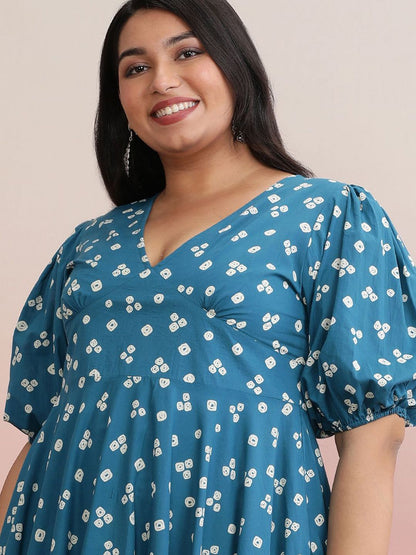 Dhiyona AY Women's Floral Print A-Line Kurta