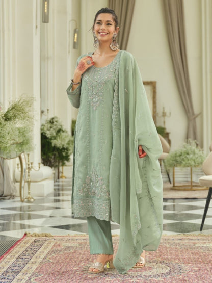 Adab minty full work suit set