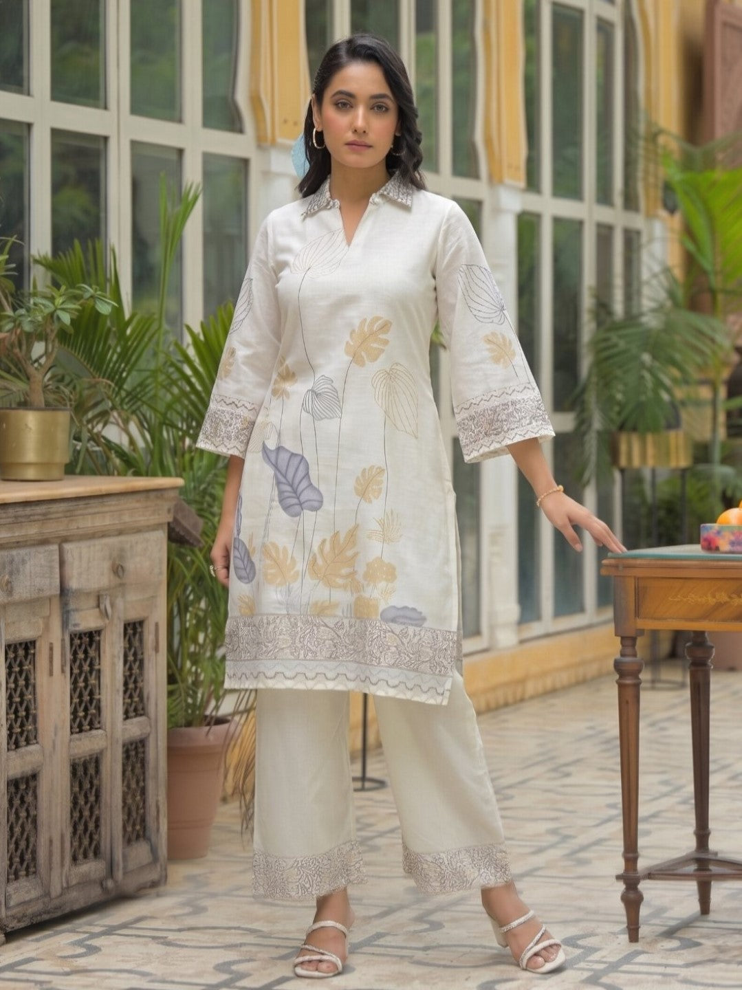Dagdai Dove cotton printed co-ord set
