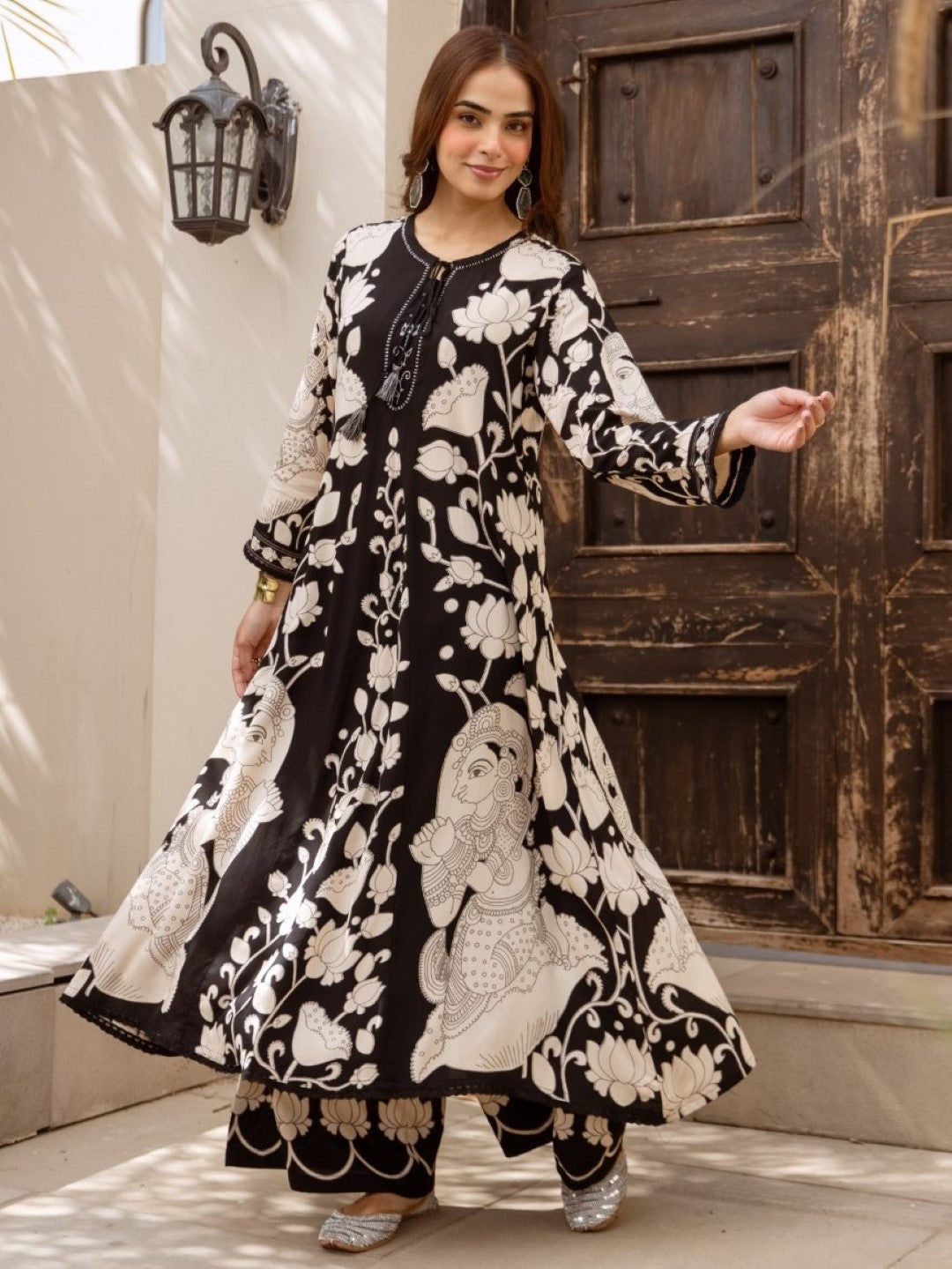 Karen abbey printed kurta pant set
