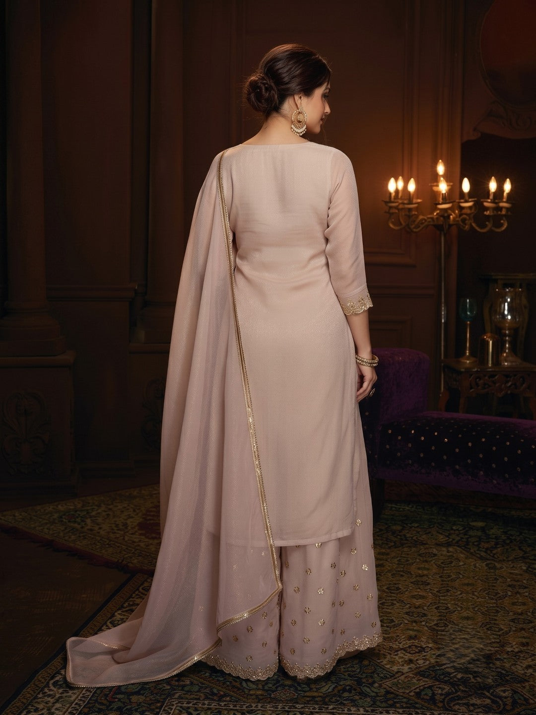 Haniya Daisy Full Heavy Work Gharara Set