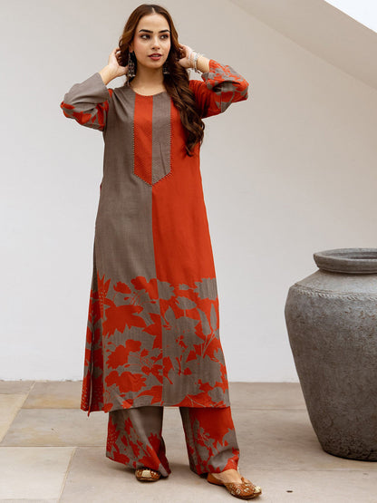 Women Floral Printed Kurta with Palazzo