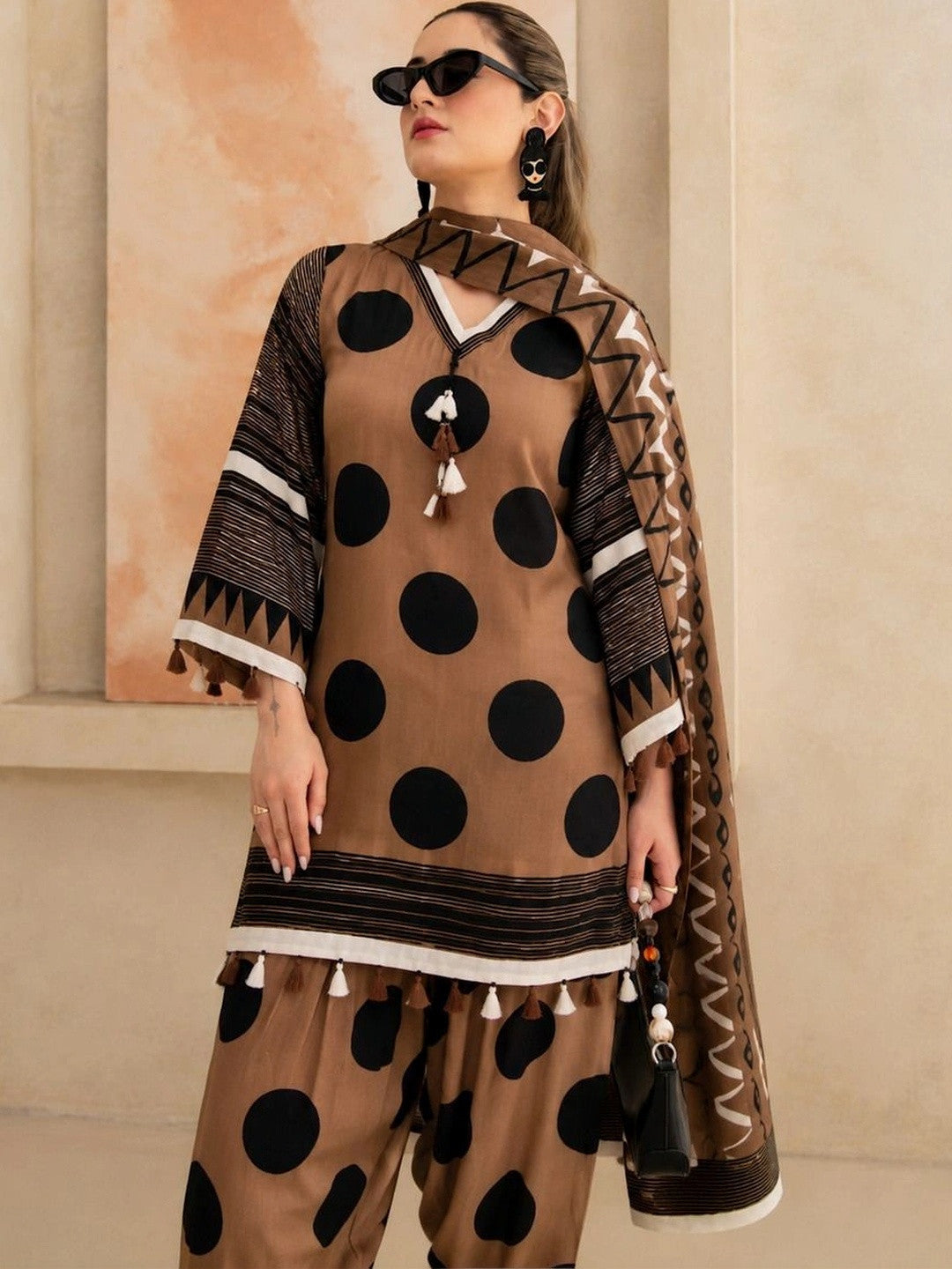 Women Printed Regular Kurta with Patiala & With Dupatta