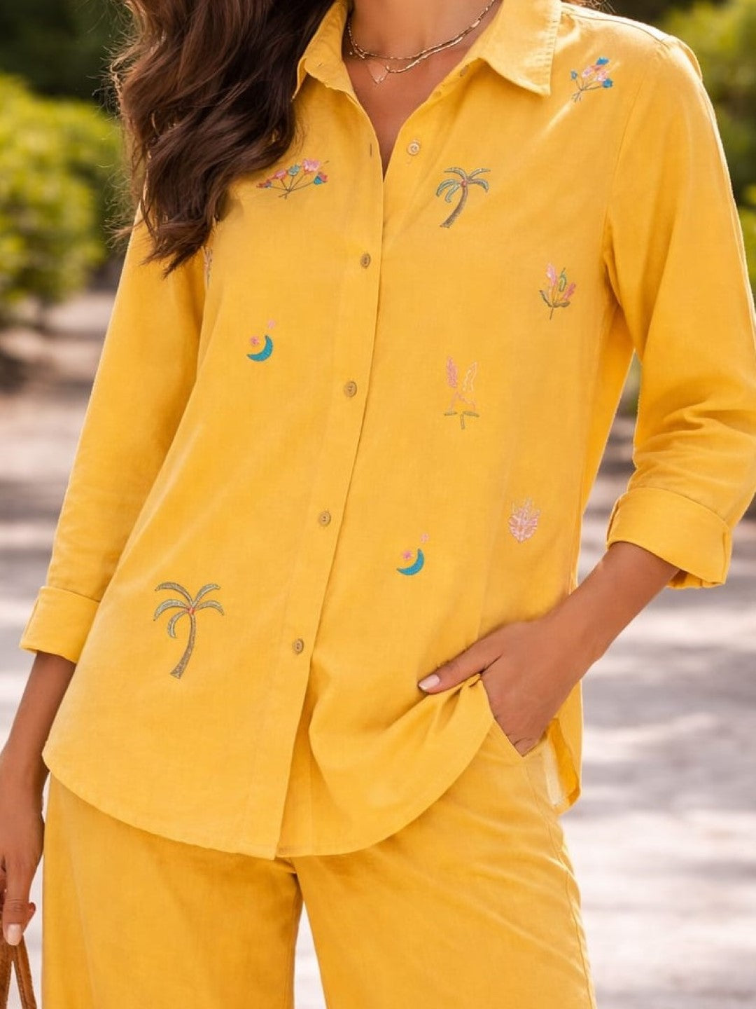 Molly bumble embroidery cotton co-ord set