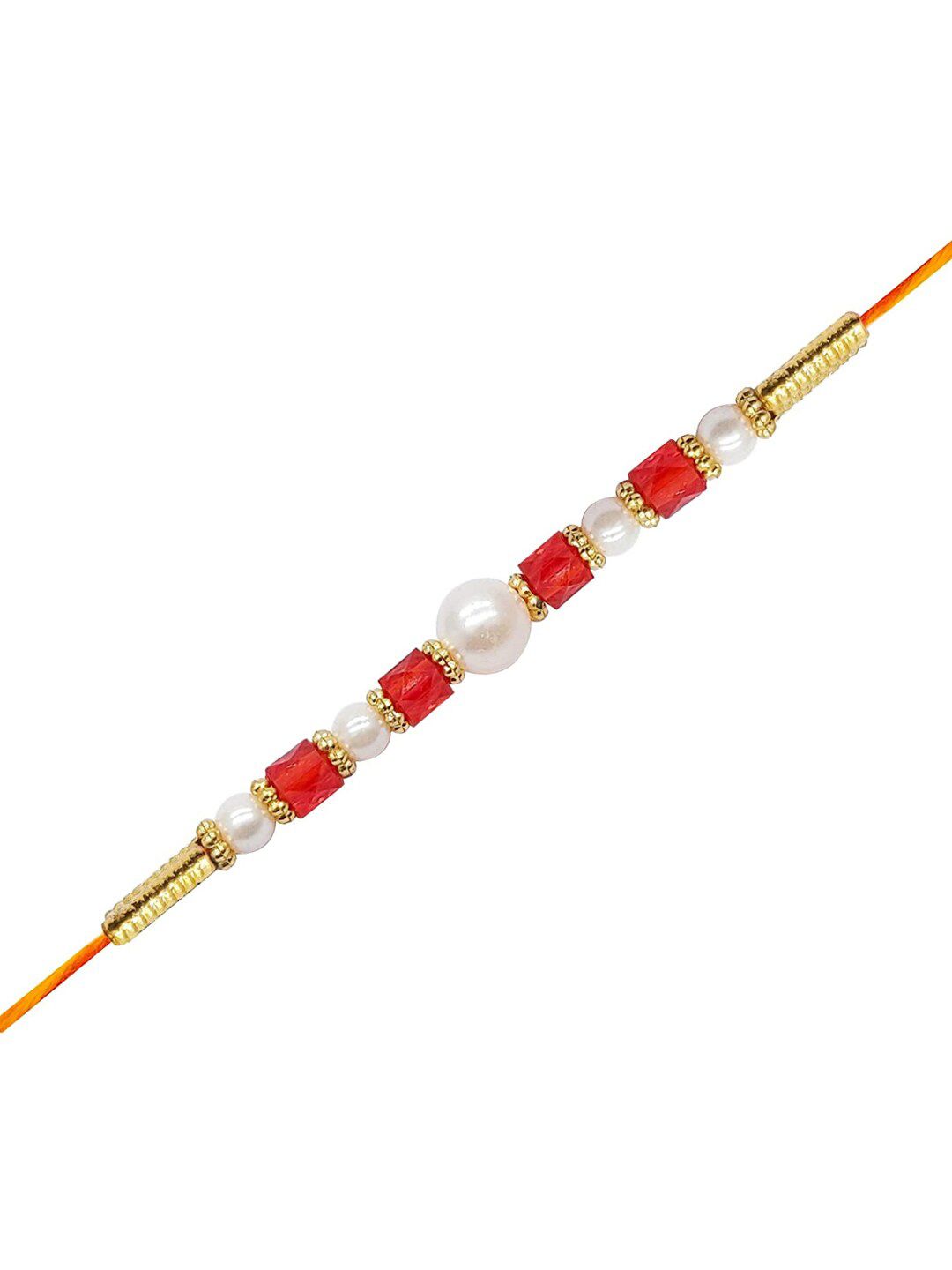Dhiyona Unisex Set Of 2 Beaded Thread Rakhi