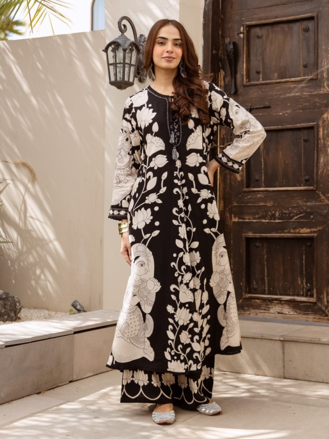 Karen abbey printed kurta pant set