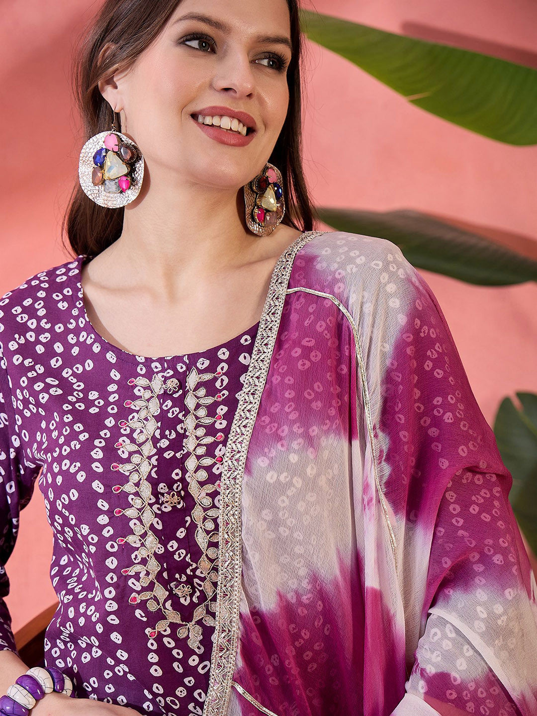 Printed Pure Cotton Kurta Trouser With Dupatta