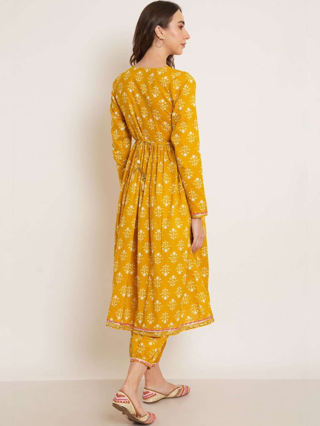 Women Ethnic Motifs Printed Empire Pure Cotton Kurta with Dhoti Pants
