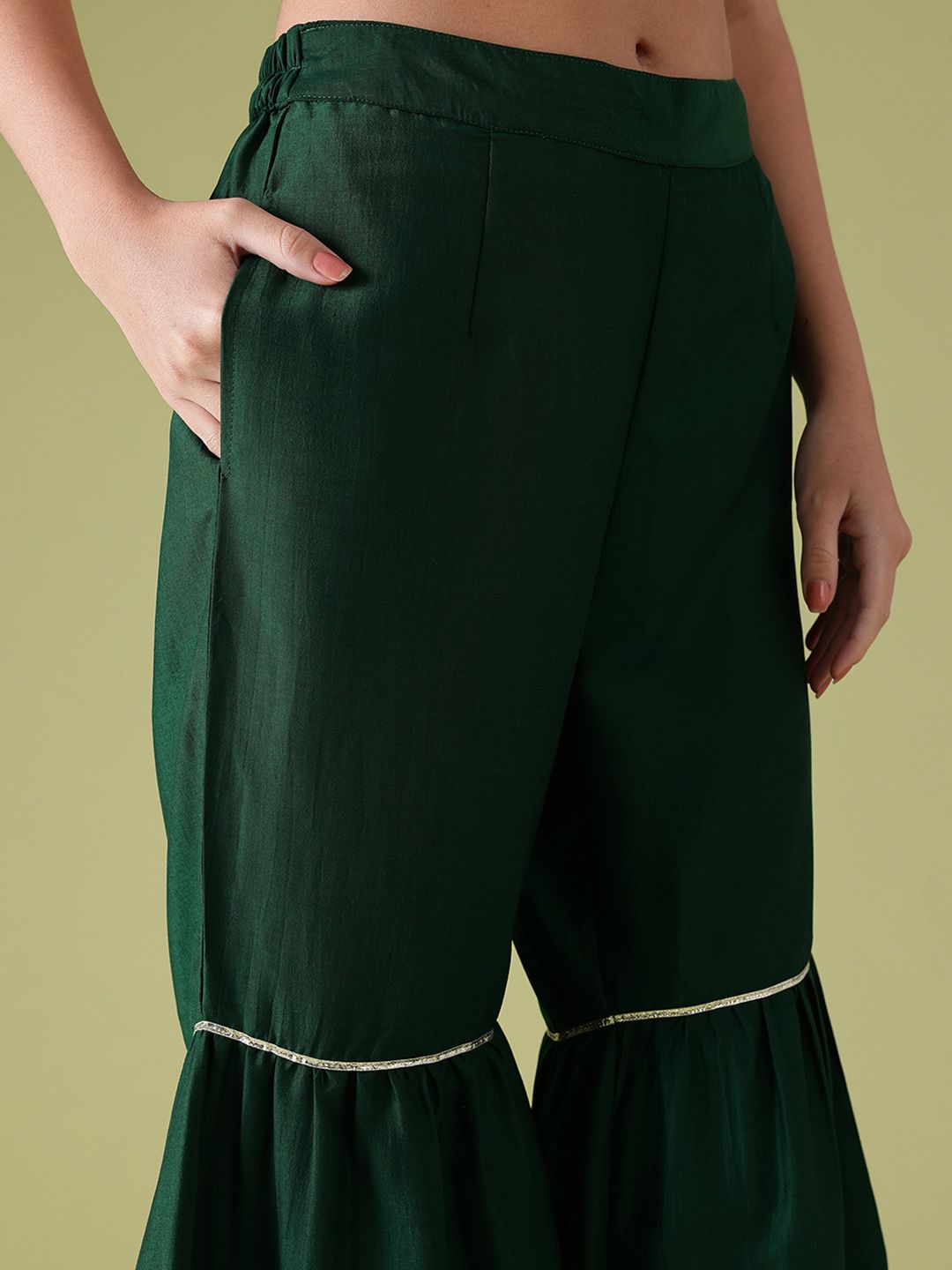 Dhiyona AN Gotta Patti Kurta with Sharara & Dupatta