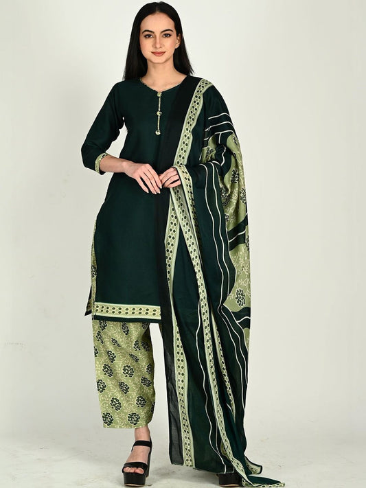 Dhiyona KL Women Ethnic Motifs Regular Kurta with Patiala & With Dupatta